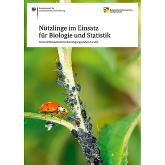Cover der Broschüre "Nützlinge im Einsatz für Biologie und Statistik"
