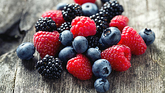 Brombeeren, Himbeeren und Heidelbeeren